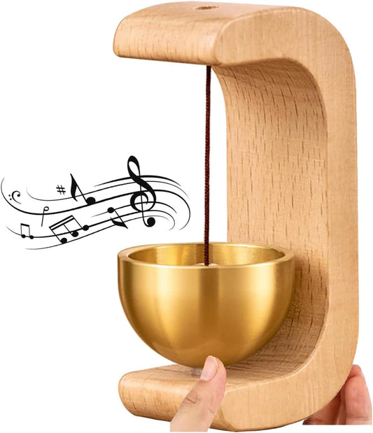 CRIYALE Serenity Wood Bell – Perfect for Home Décor, Door Opening & Housewarming Gifts (Light)