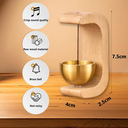 CRIYALE Serenity Wood Bell – Perfect for Home Décor, Door Opening & Housewarming Gifts (Light)