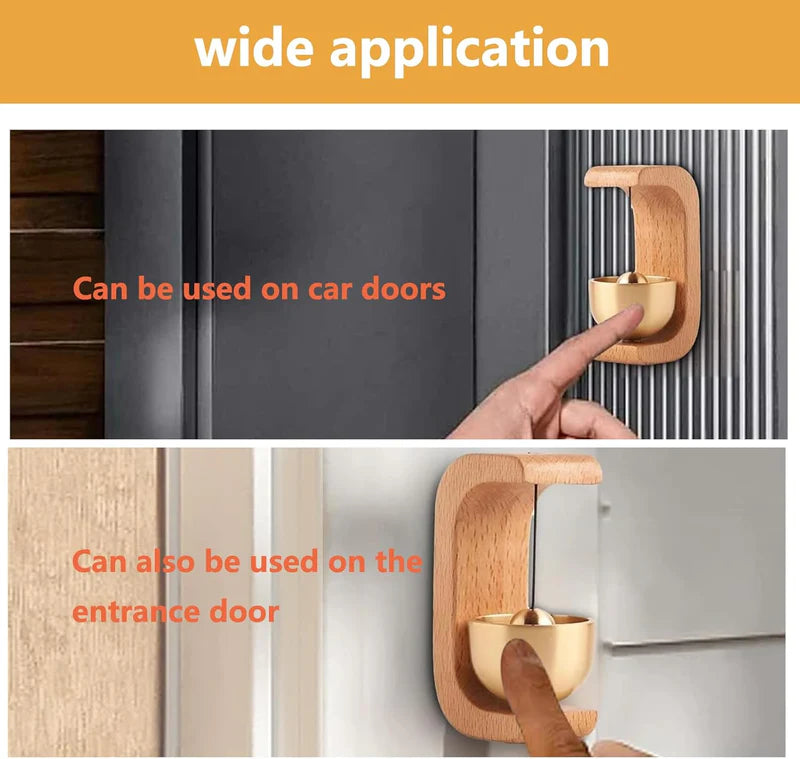 CRIYALE Serenity Wood Bell – Perfect for Home Décor, Door Opening & Housewarming Gifts (Light)