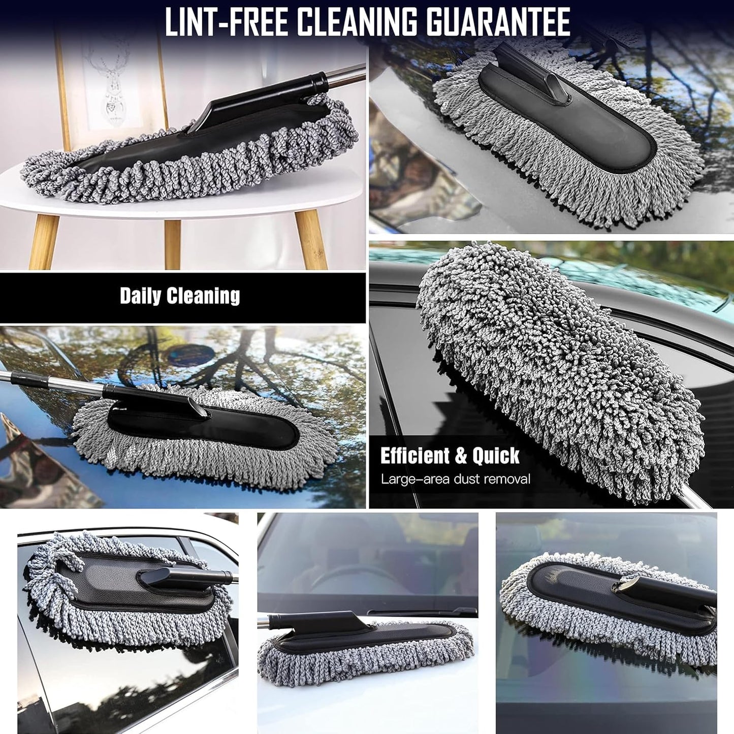 5Pcs Microfiber Car Duster Kit – Trusted Cleaning Kit for Car & Home! ✨”
